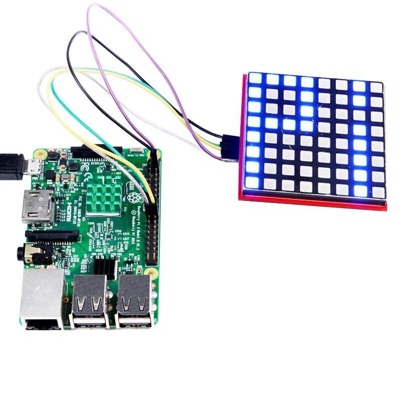 Raspberry Pi RPI RGB модуль светодиодной матрицы с чипом 74HC595 поддержка SPI протокол