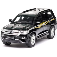 1:32 игрушечный автомобиль TOYOTA LAND CRUISER Prado Металлический Игрушечный Автомобиль литые игрушки модель автомобиля 6 дверей могут открываться игрушки для детей