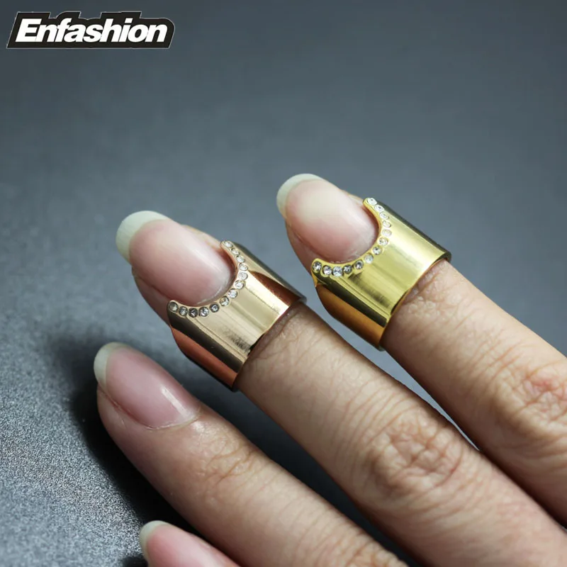 Buy Fashion finger nail ring with crystal midi rings