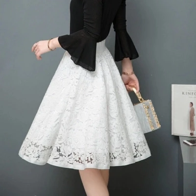 

2018 teenage girls lace tutu skirt white black 14 16 years old elastic waist