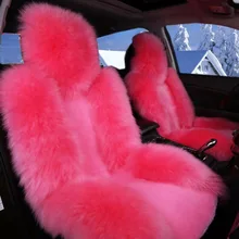 1 UNIDS Frontal Lana Fundas de Asiento de Coche Universal, 100% Australiano Pura Cubierta de Asiento de Piel Natural, súper Caliente Del Invierno Amortiguador Del Coche WSC_02