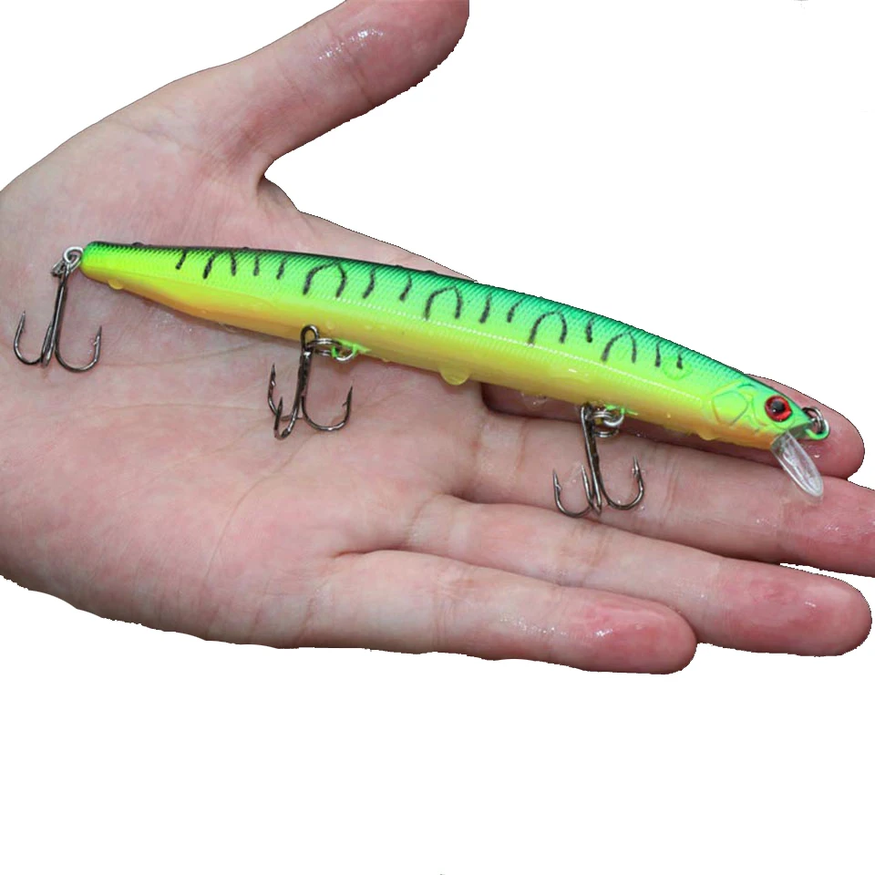 1PCS 13.8cm 19g Minnow Fishing Lure Artificial Baits 3D Fish Eye Minnow  Lures Fake Bait Imitation Swimbait Crankbait
