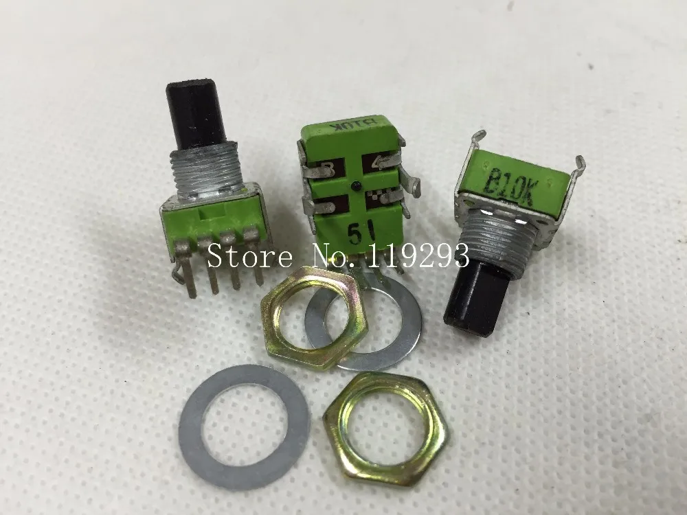 3 Piezas B5K 5K Ohm Metal 3 Terminales Sencillo Lineal Potenci/ómetro