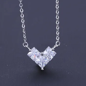 

Red Trees Brand Fine Jewellery Fashion Simple 925 Sterling Silver Cubic Zirconia Necklace For Young Ladies Birthday Gift