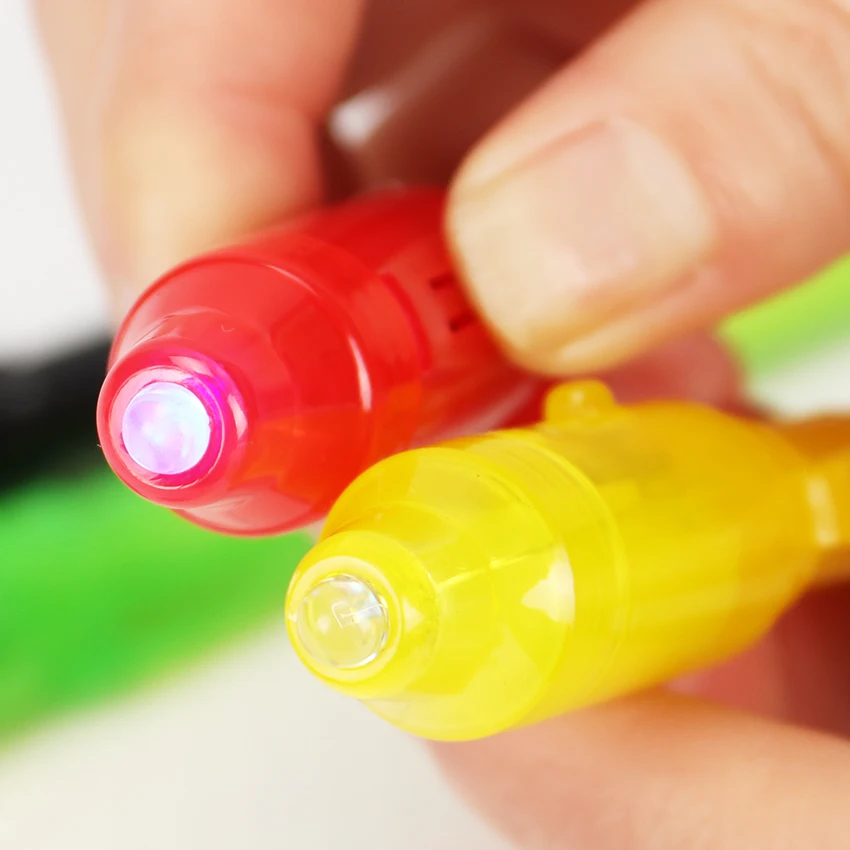 

1PC School Office Drawing Magic Highlighters 2 In 1 UV Black Light Combo Creative Stationery Invisible Ink Pen Highlighter