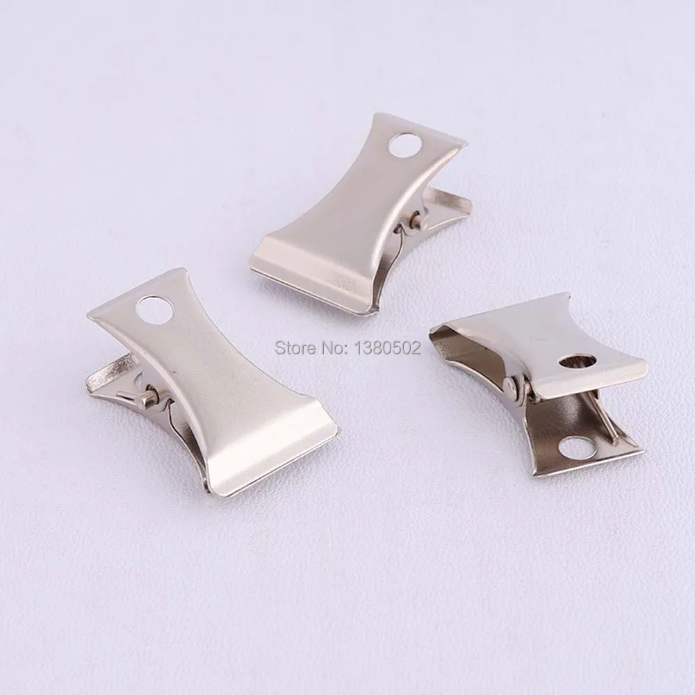 20pcs 31*20mm nickel olor Metal Curtain clip file clip for home Garden
