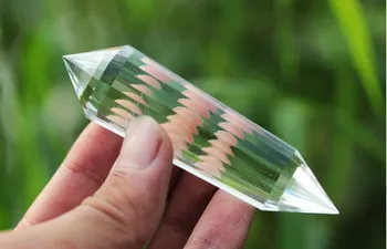

24 Sided Vogel Style Natural Clear Quartz Crystal Wand DT Point Healing 48g