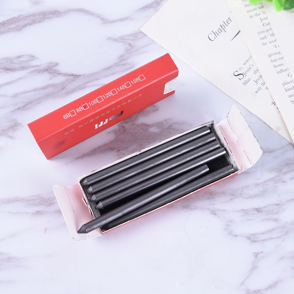 6pcs/box 5.6mm Charcoal/ Graphite Pencil Lead Soft, Medium, Hard HB 2B