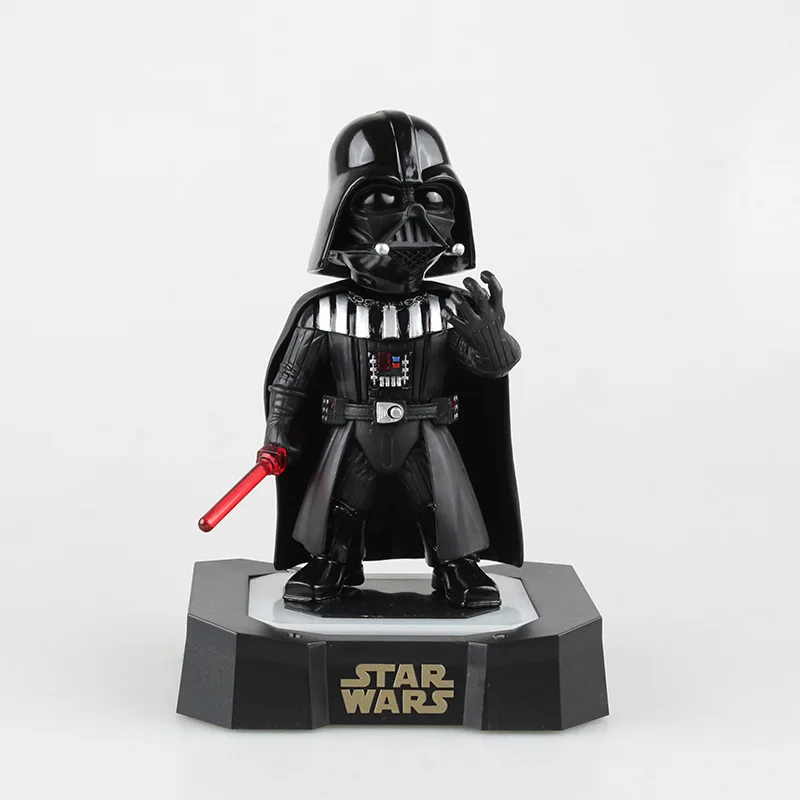ФОТО SAINTGI  Star Wars 7 Darth Vader Dark Knight Luminous VoiceThe Force Awakens Light EGG BB8 PVC 19cm Collectible Action Figure