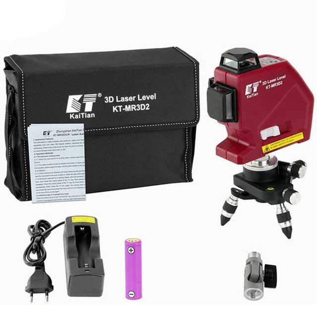 

12Lines Laser Level 3D Self-Leveling 635nm Horizontal 360 Vertical Cross Super Powerful Livella Laser Red Beam Line Tool