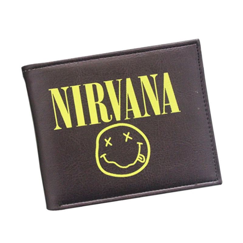 Carteras de anime para monederos de hip hop nirvana rock música billeteras hombres monedero corto marca tarjetero de negocios| Carteras| AliExpress