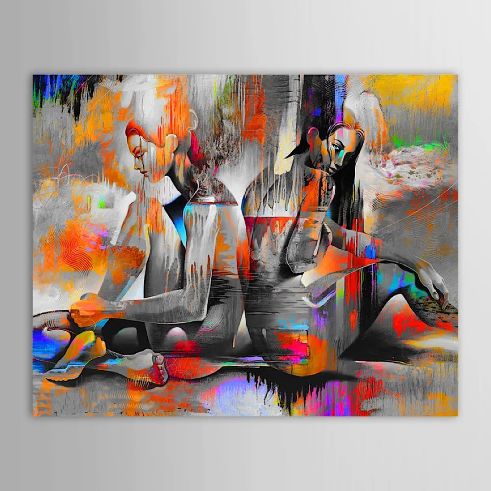 

Unframed Hand Painted Oil Painting Canvas Abstract Nude Girls Painting for Living Room Bedroom Decor Original Artwork
