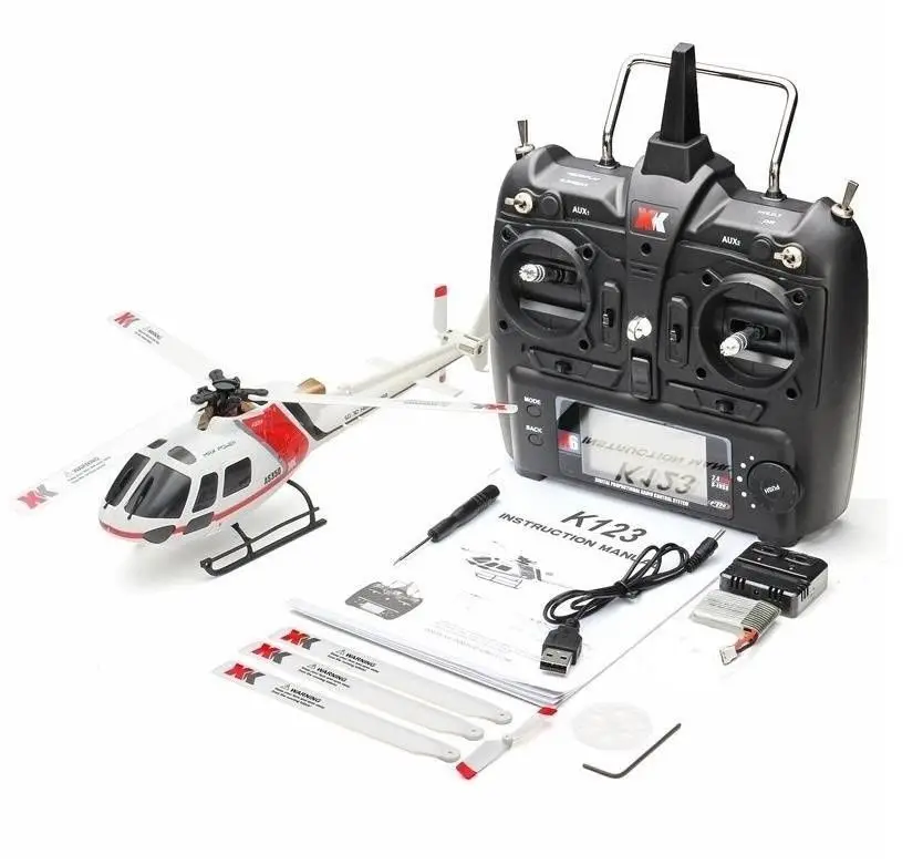 RC Quadcopter XK K123 6CH Brushless AS350 Scale 3D6G System RC Helicopter RTF Upgrade 8502 Coreless Tail Motor Dron