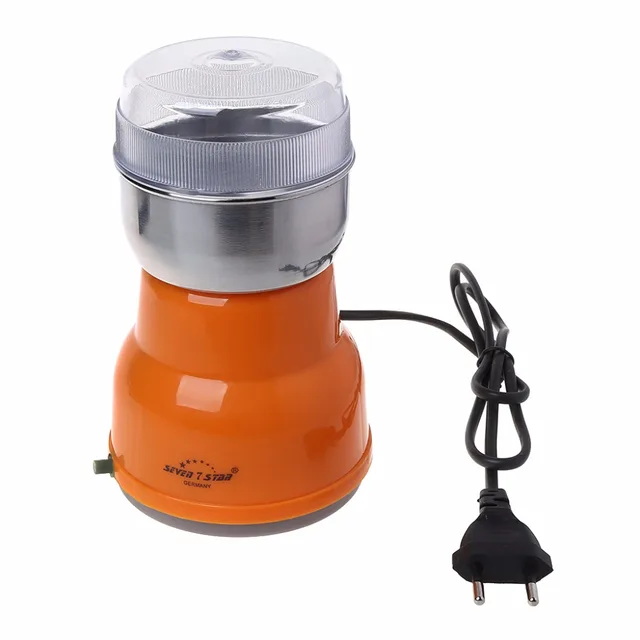 220V EU Plug Electric Stainless Steel Coffee Bean Grinder Home Milling Machine Kitchen