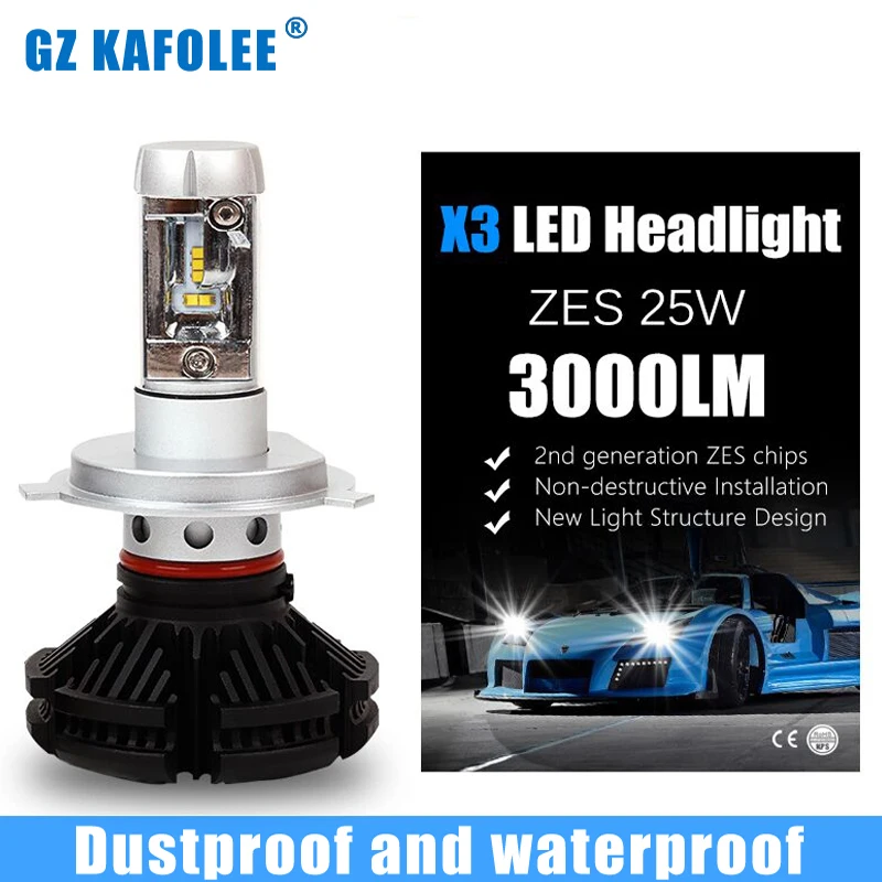 2 шт. led h7 h4 H3 H8 H9 H11 H13 9004 9005 HB3 9006 HB4 9012 50 Вт 6000lm X3 H1 led светодиодные лампы автомобиль противотуманные фары гарантия 24 месяца