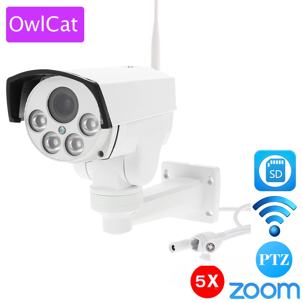 HI3516C SONY IMX222 HD 1080P Mini Bullet Wifi PTZ IP Camera 4X Zoom Auto Focus 2