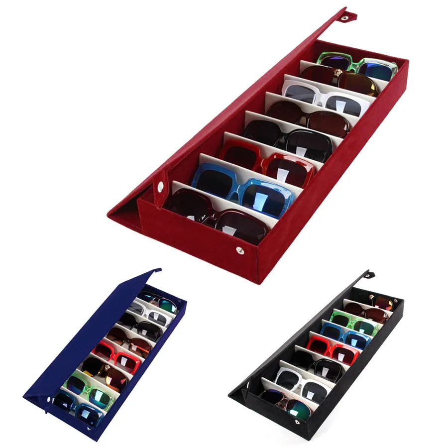New Sunglasses Glasses storage organizer holder Box Display Grid Stand