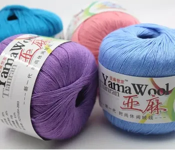 

Free shipping best quality #5 lace yarn crochet yarn Yama wool- summer cotton yarn for hand knitting clothes 500g/lot