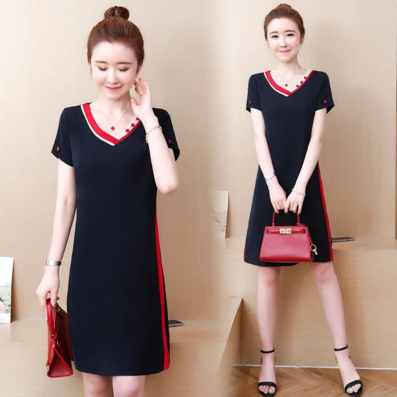 Женские летние с v-образным вырезом Большие размеры L-5XL XXL XXXL 3XL XXXXL 4XL тонкие