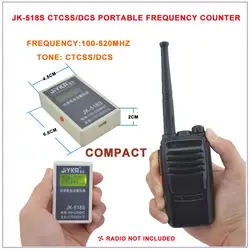 Новое поступление JK-518S портативная частота, CTCSS & DCS 2 в 1 счетчик частоты 100-520 МГц, CTCSS/DCS Частотомер