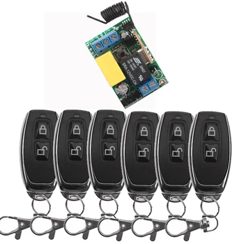 

AC220V 1CH Mini Receiver RF Wireless Remote Control Light Switch System,315/433 MHZ With 6pcs controller