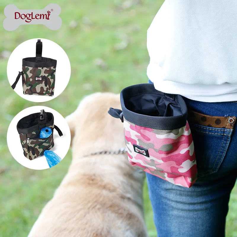DogLemi Camouflage Dog Training Bag Snack Bags For Pet Traning Multi