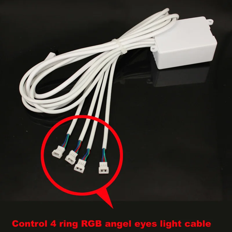 RGB angel eyes Многоцветный Светодиодный светильник с кольцом и поворотом DRL с чехлом для автомобиля, головной светильник, противотуманный светильник, мотоциклетный головной светильник s-4 шт