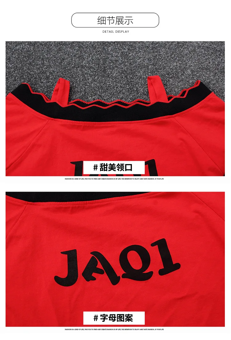 Cute Casual Teenage Clothes For Girls Clothing Sets 2019 Summer Children Shoulderless Letter Tshirt Tops Shorts 2Pcs Kids Suit (20)