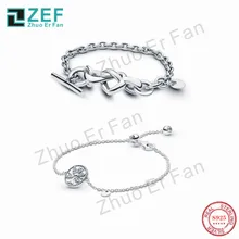 TIF pan 925 Sterling Silver Bracelet for women,Knotted Heart TREE OF LIFEOriginal Classic LOGO Luxury Fashion Women Jewelry Gift