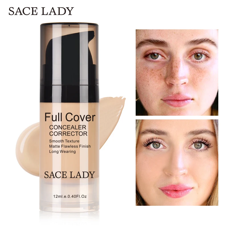 

SACE LADY Face Concealer Cream Full Cover Makeup Liquid Corrector Waterproof Base Make Up for Eye Dark Circles Facial Cosmetic