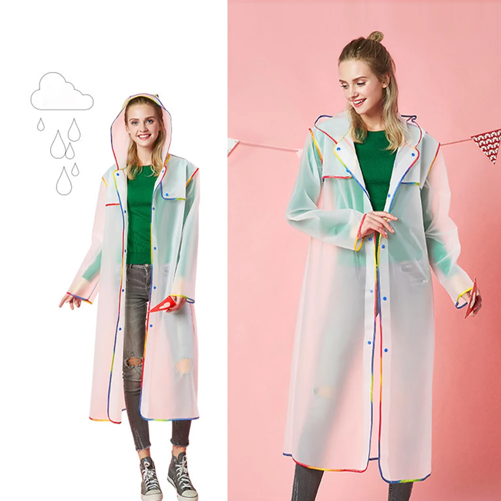 Fashion EVA Women Men Raincoat Thickened Waterproof Rain Coat Women