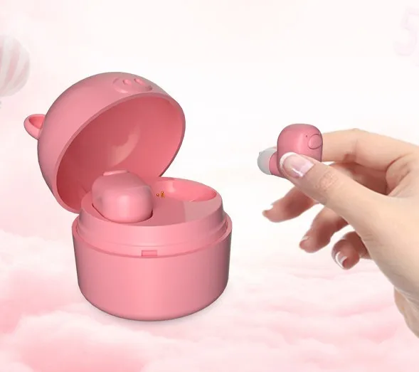 

Mini Piggy True Wireless Earbuds Bluetooth 5.0 Waterproof Gamer Headset For Girls Hidden Wireless Earpiece Hands Free Earplugs