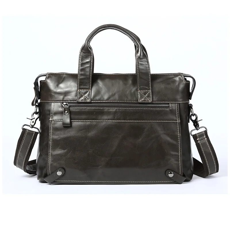 Портфель westal, мужские кожаные сумки, натуральная кожа, сумки через плечо для ноутбука, для мужчин, сумка через плечо, бизнес 9103 - Цвет: 9103I4Grey