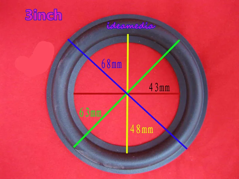 Пара 3 дюймов НЧ-динамик Высокочастотный динамик/НЧ-динамик резиновые сурроундс ремонт-Резина