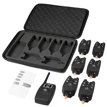 

Wireless Led Fishing Bite Alarm Digital Sensitivity Sound Fish Bite Alarm Screen Receiver Set Waterproof fishing accessories