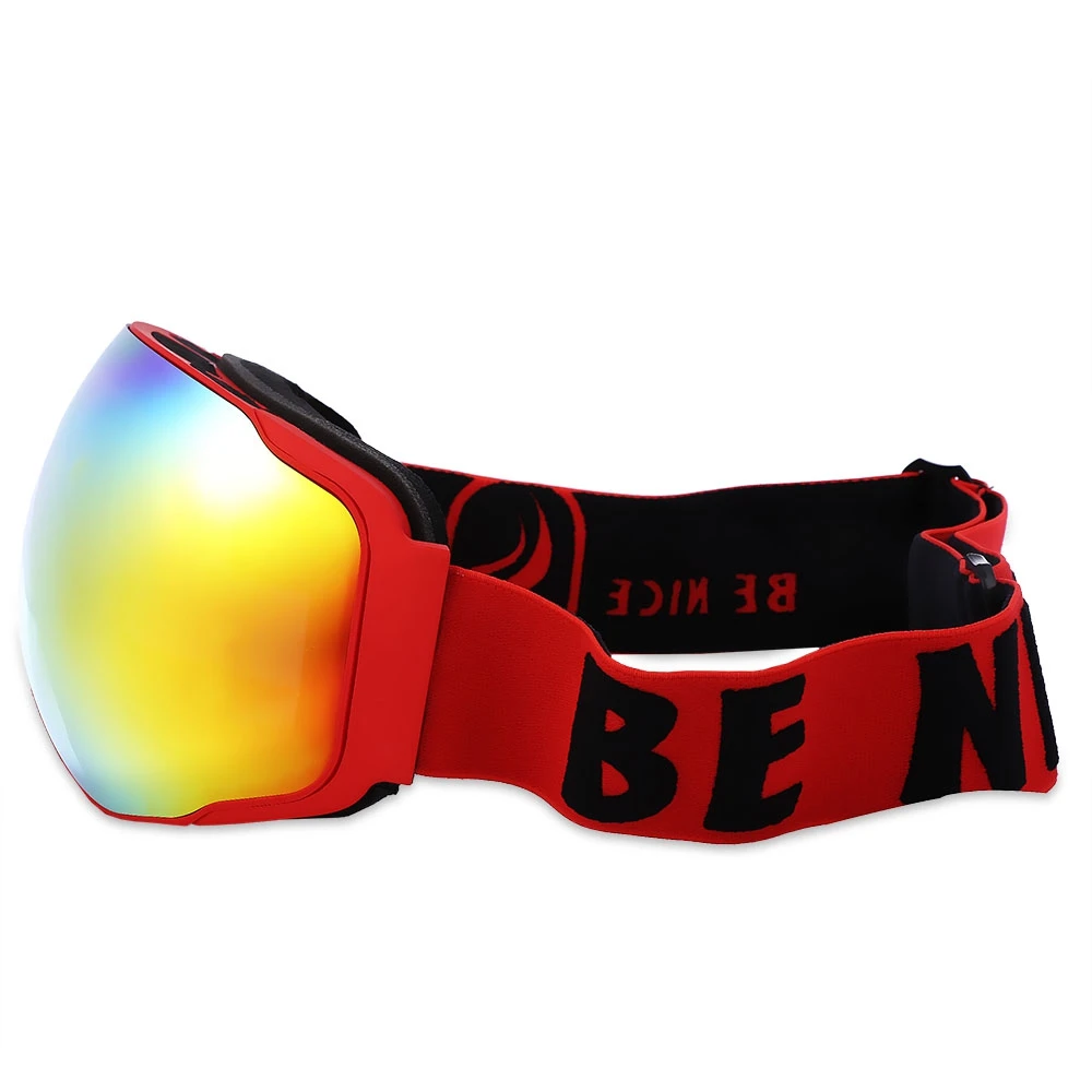 Nueva benice protección UV doble nieve snowboard Gafas lente anti-vaho esférica grande hombres mujeres esquí Gafas nieve Nueva benice protección UV doble nieve snowboard Gafas lente anti-vaho esférica grande hombres mujeres esquí Gafas nieve