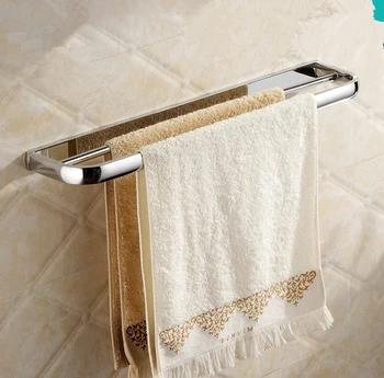 

Promotion Bathroom Accessories,Quality Brass Chrome Finish Double Towel Bar&Towel Rack/ Modern Fashion Brief Desige Style