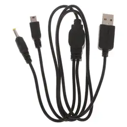 Кабель для передачи данных зарядное устройство мощность 2 в 1 USB кабель зарядный кабель sony psp 2000 3000 игровой консоли