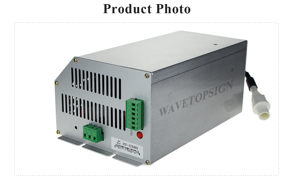 WaveTopSign 80-100 W CO2 лазерной Питание для CO2 лазерной гравировки, резки HY-ES80 ES серии