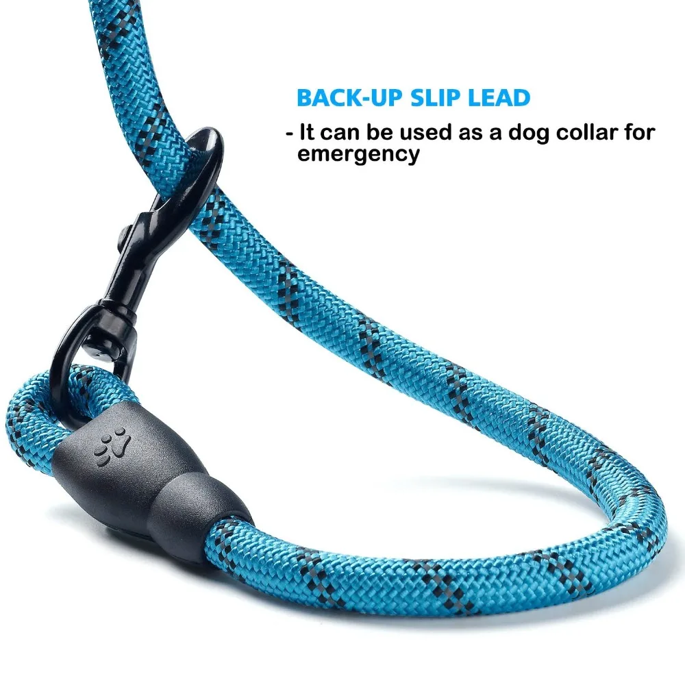 Светоотражающий Поводок для больших собак, нейлоновая веревка, поводок для бега, поводок для собак, длинный поводок для альпинизма, веревка для средних и больших собак