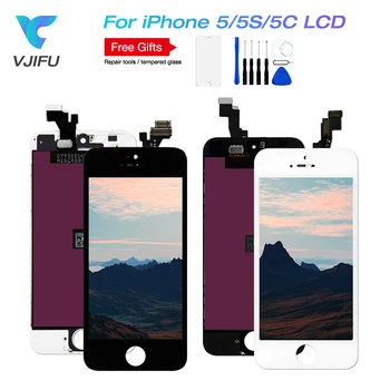 

20PCS/Lot 4.0" LCD Screen for iPhone 5 5C 5S LCD Touch Screen Digitizer Assembly White black color For Apple iPhone 5s display