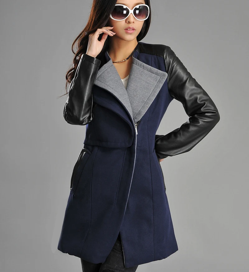 2017 New Fashion casual short Leather jacket women coat