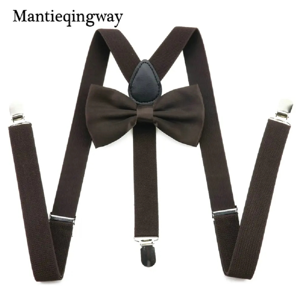 Mantieqingway унисекс 2.5 см эластичные Подтяжки для женщин с бантом комплект для Для мужчин Для женщин взрослых 3 Clip-на Y обратно подтяжки для чулок