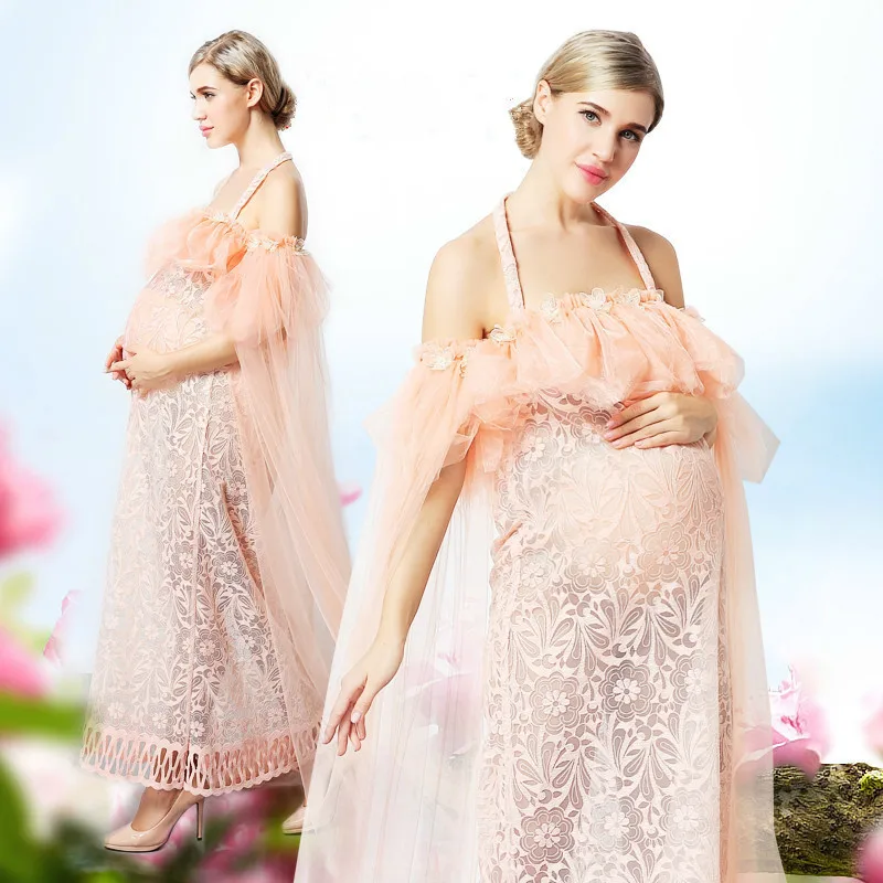 Платье для беременных; фотографическое платье для беременных; кружевное платье без рукавов для фотосессии; портретная одежда; Robe Grossesse Femme Enceinte