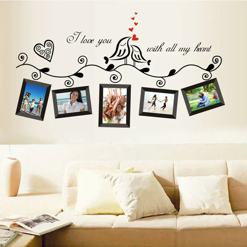 

DIY Family Photo Frame Wall Stickers Wall Art Photo Frame Sticker For Home Decor Living Room Decoration TV Sofa Background Decal