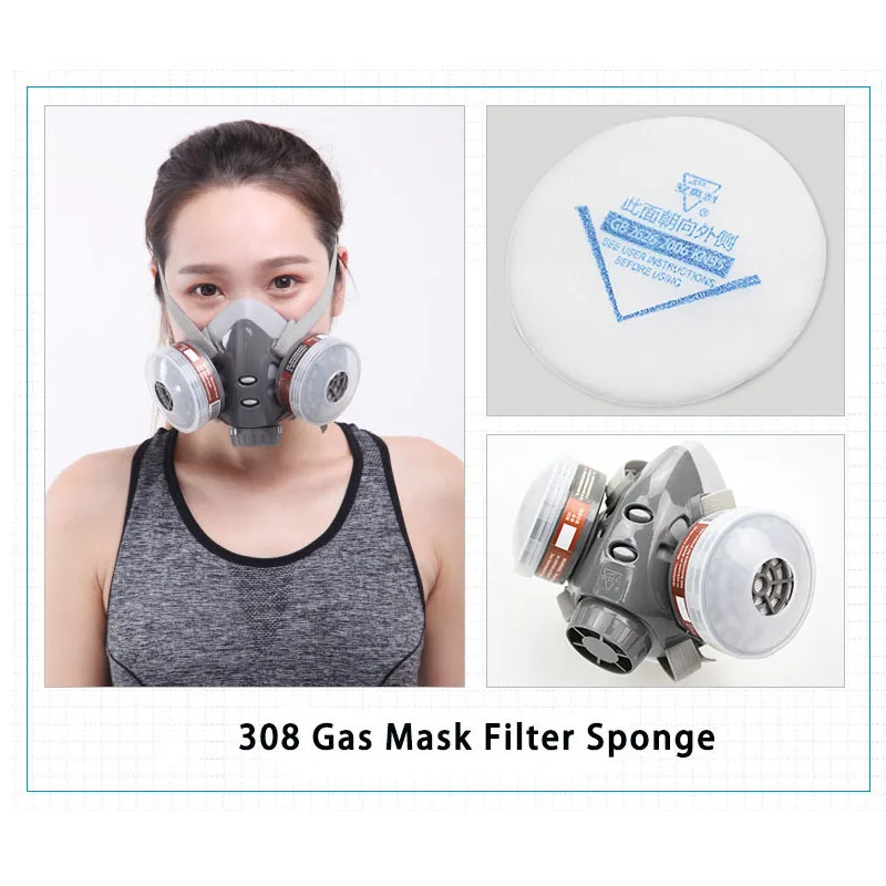 20pcs Chemical Anti-Dust Paint Respirator Welding Safety Mask Industrial Gas Mask Activated Carbon Filters
