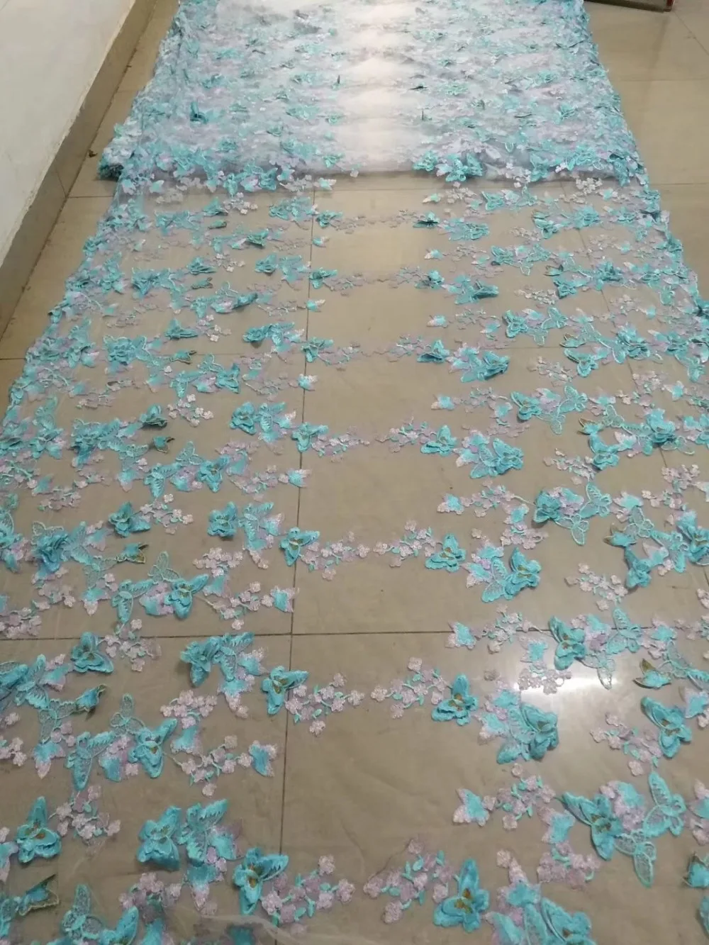 

3d tulle lace 2018, lace fabric 2018 high quality lace butterfly for wedding party dress lace 5 yard/lot