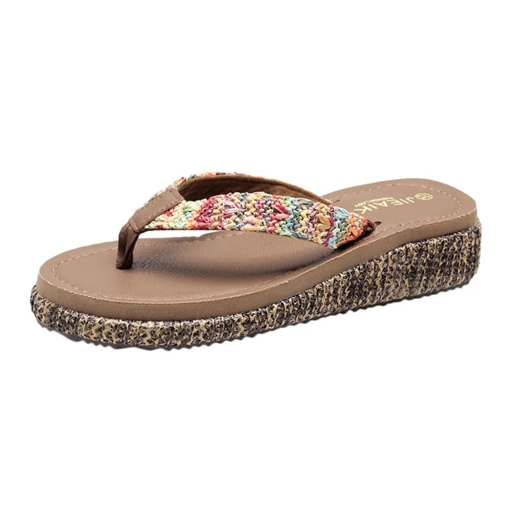 

Women's Summer Simple Bohemian Open Toe Flip Flops Fashion Sewing Flats Slippers Beach Shoes fenty beauty chaussures femm E0218