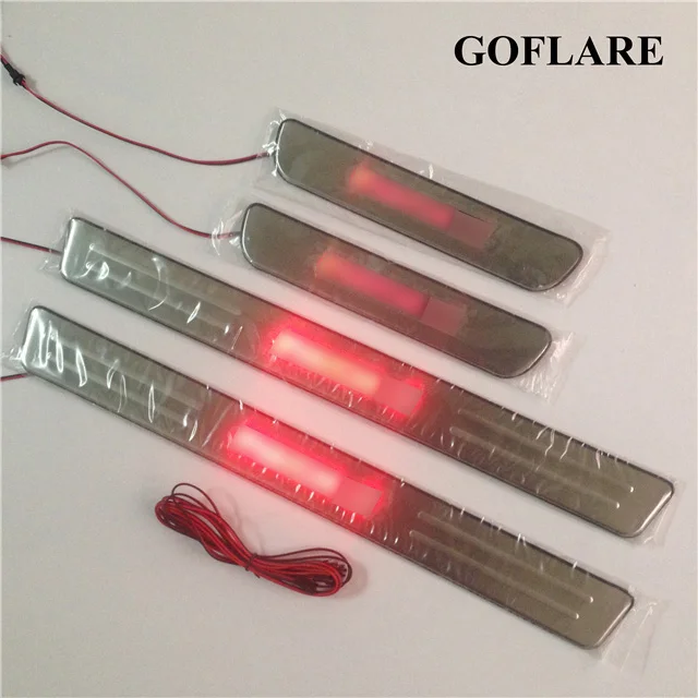 

auto led door sill strip for Mazda 3 BK BL 2003 2009 2010-2013 accessories illuminated sills scuff plates stickers thresholds