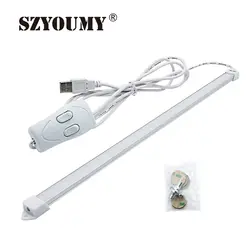 SZYOUMY USB 10 Вт 48 светодиод, smd, светодиод бар свет DC 5 В для защиты глаз, светодиодный Жесткая светодиодная полоска для чтения света одного